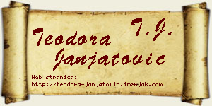 Teodora Janjatović vizit kartica